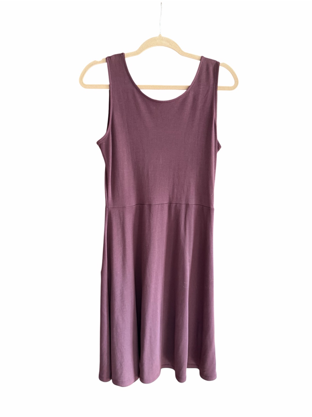 Fair Indigo Organic Pima Cotton Dress Plum Eggplant Purple S — image 6 of 8